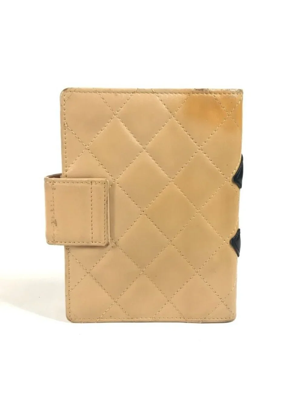 Chanel Notebook Cover CC Logo Leather Beige Agenda